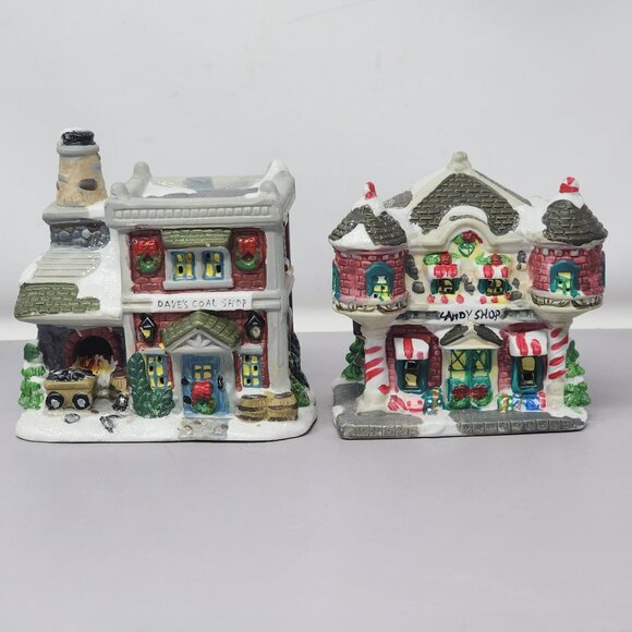 Cobblestone Corners & Wellington Square Set Of 2 Christmas Village Houses - Picture 1 of 11